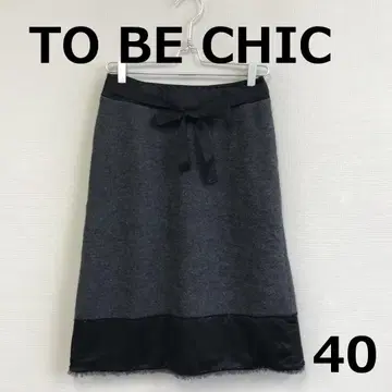 H1024B16 [ TO BE CHIC ] 비즈 리본 포함 스커트
