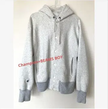 champion x BEAMS BOY 별주 리버스 위브 스냅 후드티