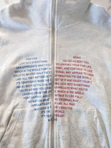 WISH FOR EVER 지퍼 후드티 스트릿 L 사이즈