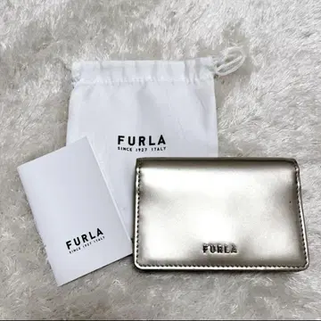 새상품급 FURLA 훌라 골드 카드 케이스 명함지갑