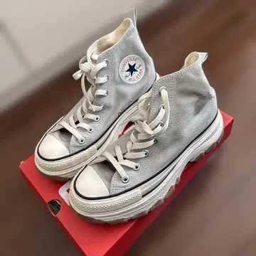 컨버스 올스타 그레이 하이컷 스니커즈 통굽 24.5cm