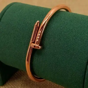 빈티지 로즈 골드 오픈 뱅글 팔찌 못