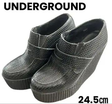 UNDERGROUND 블랙 플랫폼 신발 24.5cm