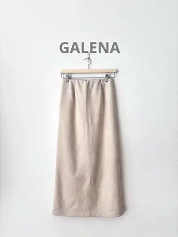 GALENA 가레나 스웨이드 타이트 롱 스커트 스트레치 에코 스웨이드