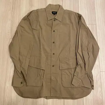 BEAMS 카키 긴팔 셔츠 S 사이즈