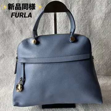 새상품급 FURLA 훌라 파이퍼 2WAY 가죽 핸드백 파랑