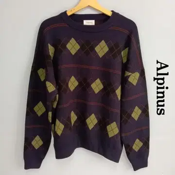 Alpinus 아가일 무늬 니트 스웨터 76