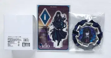 라운드원 한정판 Ado 캔뱃지 BOX 아크릴 스탠드 로제트 리본