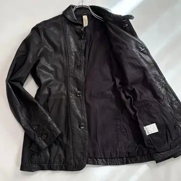 다케오 키쿠치 카 코트 양가죽 천연 가죽 M 사이즈 가죽 자켓 블랙