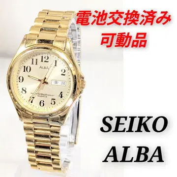 SEIKO ALBA 남성용 배터리 교체 완료 가동품 C-19