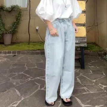 디니테코리에 턱 와이드 데님 샹드라로즈 구매