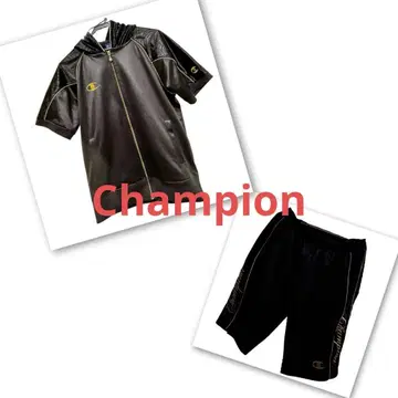 Champion 블랙 저지 숏팬츠 세트