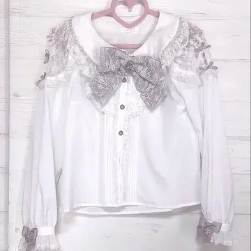 LIZLISA 블라우스 화이트 핑크