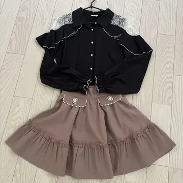 majoretty ROJITA 블라우스 스커트 세트 묶음 판매 지뢰계