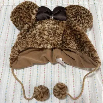 디즈니 미니 레오파드 무늬 팬캡 구형