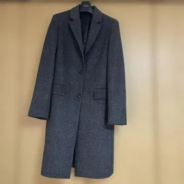 UNIQLO 그레이 체크 캐시미어 코트