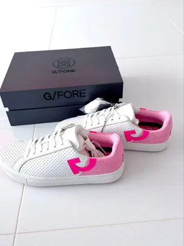 G/FORE 골프화 화이트/핑크 US8 귀여운 핑크 정품
