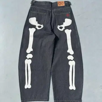 9090 Bone Hand Rigid Denim Pants 뼈