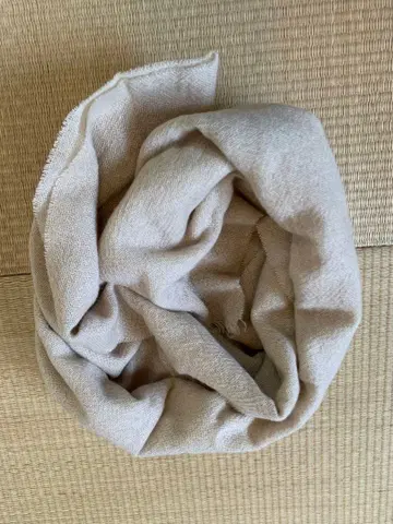 미사용 몽골산 캐시미어 100% 머플러 goyo 단 한 점 베이지