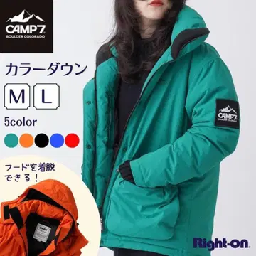 택 포함 새상품 CAMP7 라이트온 다운 자켓 컬러다운 M 그린
