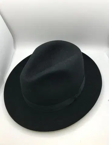 TESI 토끼털 페도라 햇 블랙 로고 남성용 여성용 59cm