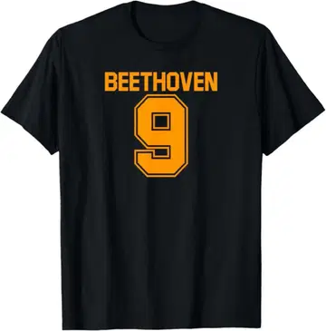 BEETHOVEN 9 프린트 T셔츠 블랙