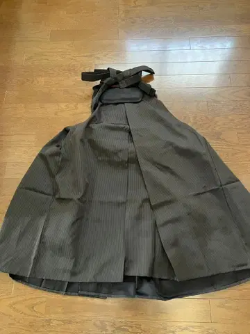 남성용 플리츠 하카마 다크 브라운 브라운 길이 약 90cm