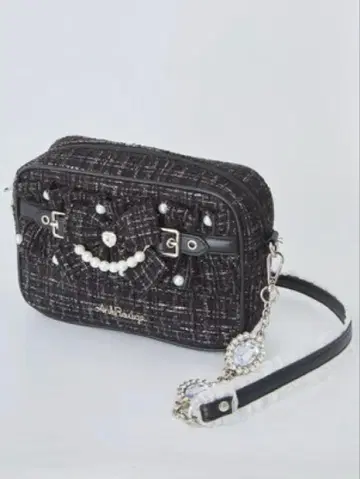 앙크루즈 트위드 프릴 Bag 블랙
