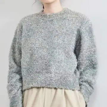 UNITED ARROWS 글리터 라메 크루넥 니트