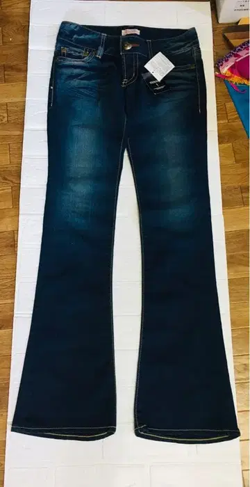 MOUSSY 다크 블루 플레어 청바지 size 27