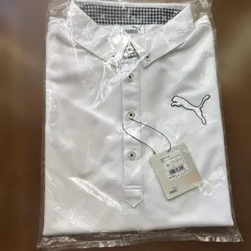 PUMA 화이트 피케 셔츠 XL