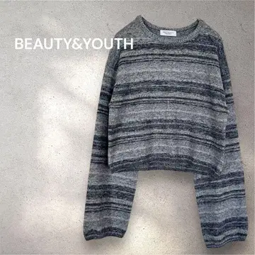 BEAUTY&YOUTH UNITED ARROWS 보더 니트 그레이 계열