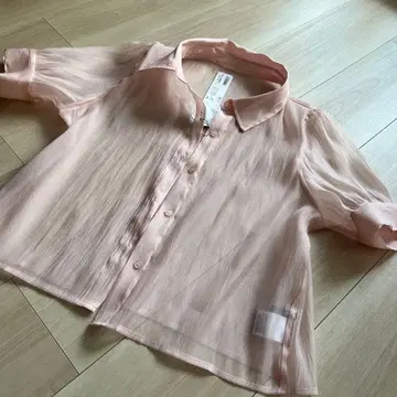 Heather 핑크 반팔 셔츠 F 사이즈