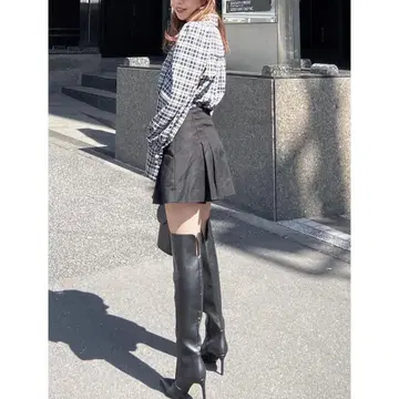 rienda 스틸레토 슬림 니하이 부츠 L