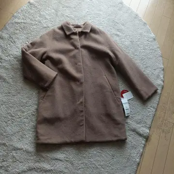 Du classe 울 혼방 브라운 롱 코트 베이지