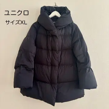 [새상품급] 유니클로 파우더 필 다운 숏코트 XL 블랙