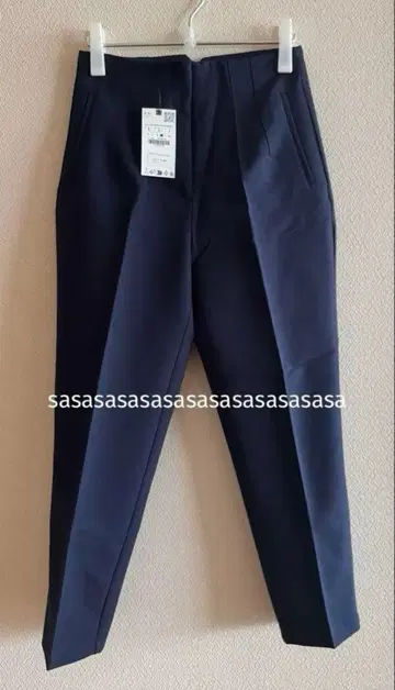 자라 하이웨스트 팬츠 네이비 블루 L