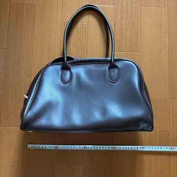 브라운 핸드백 합성 피혁