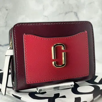 미사용 부속품 완비 MARC JACOBS 접이식 지갑 골드 로고