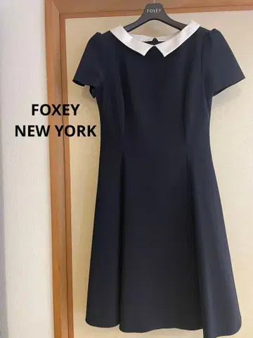 FOXEY 네이비 반팔 원피스