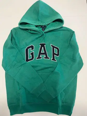 GAP 그린 컬러 후드 부착 후드티
