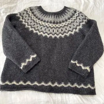 70s~80s L.L.Bean 노르딕 무늬 두꺼운 원단 스웨터 빈티지