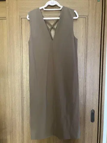 미사용 새상품! 인디비 안감 포함 카키 브라운 롱 원피스