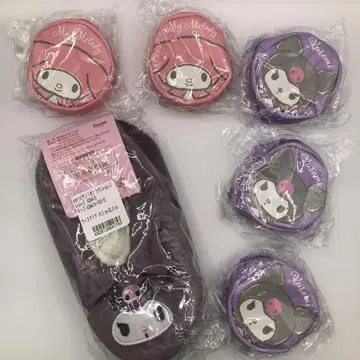 새상품 My Melody 슬리퍼 19-20cm 파우치 세트