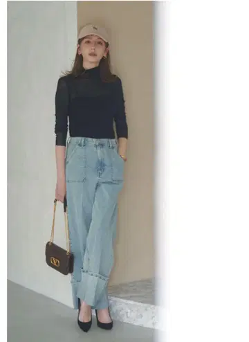 노스탤지어 롤업 와이드 팬츠