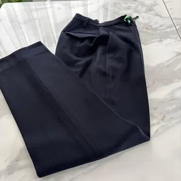 질 샌더 울 팬츠 네이비