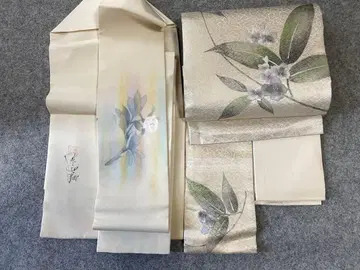 순수 실크 나고야 오비 3점
