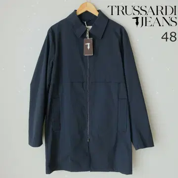 새상품 TRUSSARDI JEANS 스텐카라 코트 나일론 혼방 48 L