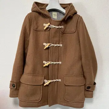 브라운 후드 부착 더플 코트 M 사이즈