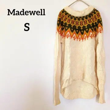 Madewell 메이드웰 [ S ] 노르딕 무늬 스웨터 긴팔 아이보리